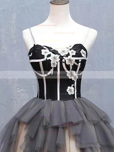 A-line Sweetheart Tulle Short/Mini Homecoming Dresses With Flower(s) #Favs020111043