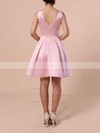 A-line V-neck Satin Short/Mini Prom Dresses #Favs020103512