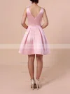 A-line V-neck Satin Short/Mini Short Prom Dresses #Favs020103512