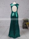 Sheath/Column Scoop Neck Sequined Floor-length Split Front Prom Dresses #Favs020102920