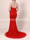 Trumpet/Mermaid Sweetheart Lace Sweep Train Prom Dresses #Favs020102187