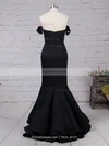 Trumpet/Mermaid Off-the-shoulder Silk-like Satin Floor-length Split Front Prom Dresses #Favs020103751