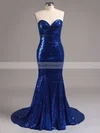 Trumpet/Mermaid Sweetheart Sequined Sweep Train Prom Dresses #Favs02016323