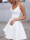 A-line V-neck Stretch Crepe Short/Mini Homecoming Dresses #Favs020111103