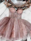 A-line Sweetheart Glitter Short/Mini Homecoming Dresses With Beading #Favs020111109