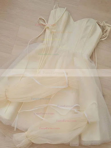 A-line Off-the-shoulder Glitter Short/Mini Homecoming Dresses With Ruffles #Favs020111135