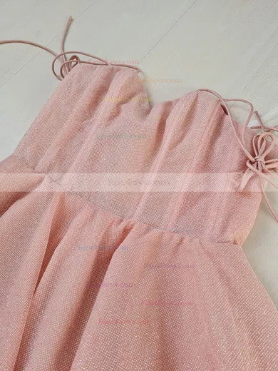 A-line Off-the-shoulder Glitter Short/Mini Homecoming Dresses With Ruffles #Favs020111135