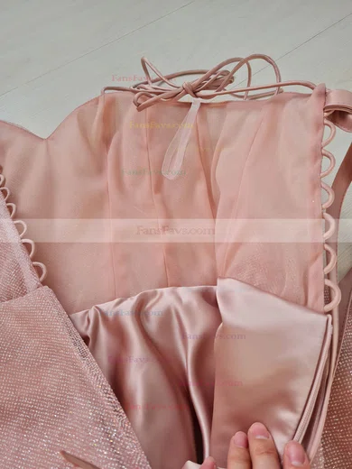 A-line Off-the-shoulder Glitter Short/Mini Homecoming Dresses With Ruffles #Favs020111135