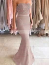 Trumpet/Mermaid Sweetheart Silk-like Satin Sweep Train Appliques Lace Prom Dresses #Favs020104580