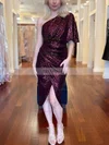 Sheath/Column One Shoulder Sequined Asymmetrical Homecoming Dresses #Favs020111196