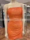 Sheath/Column Strapless Sequined Short/Mini Homecoming Dresses #Favs020111212