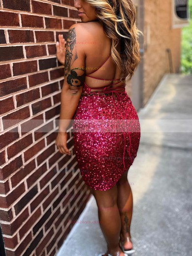 Sheath/Column V-neck Sequined Short/Mini Homecoming Dresses #Favs020111214