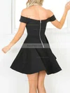 A-line Off-the-shoulder Stretch Crepe Short/Mini Homecoming Dresses #Favs020111241
