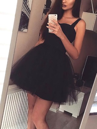 A-line Sweetheart Tulle Short/Mini Homecoming Dresses #Favs020111259