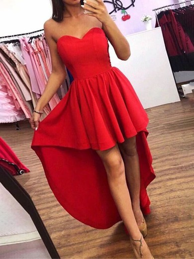 A-line Sweetheart Stretch Crepe Asymmetrical Homecoming Dresses #Favs020111389
