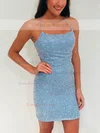 Sheath/Column Scoop Neck Glitter Short/Mini Homecoming Dresses #Favs020111397