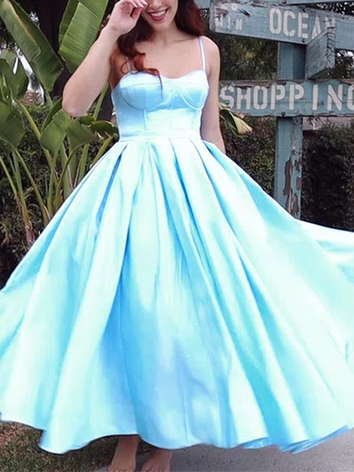 A-line Sweetheart Satin Ankle-length Homecoming Dresses #Favs020111436