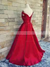 Ball Gown Off-the-shoulder Satin Sweep Train Sashes / Ribbons Prom Dresses #Favs020101855