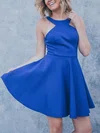 A-line Scoop Neck Stretch Crepe Knee-length Homecoming Dresses #Favs020111464