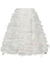 A-line Off-the-shoulder Tulle Tea-length Homecoming Dresses With Feathers / Fur #Favs020111279