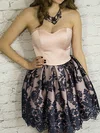 A-line Sweetheart Lace Short/Mini Homecoming Dresses #Favs020111283