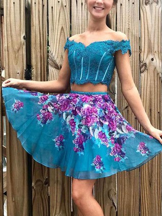 A-line Off-the-shoulder Chiffon Short/Mini Homecoming Dresses With Beading #Favs020111306 A-line Off-the-shoulder Chiffon Short/Mini Homecoming Dresses With Beading #Favs020111306