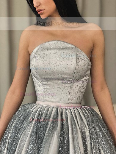 A-line Strapless Glitter Tea-length Homecoming Dresses #Favs020111344