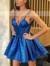 A-line V-neck Shimmer Crepe Short/Mini Homecoming Dresses #Favs020111351