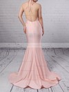 Trumpet/Mermaid Halter Jersey Sweep Train Prom Dresses #Favs020104609
