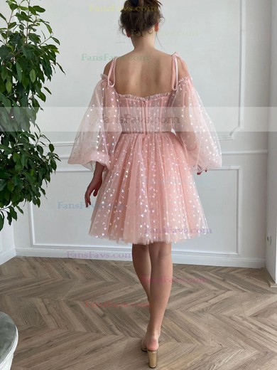 A-line Sweetheart Tulle Knee-length Homecoming Dresses #Favs020111478