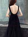 A-line Square Neckline Tulle Velvet Ankle-length Homecoming Dresses #Favs020111485