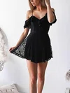 A-line V-neck Lace Short/Mini Homecoming Dresses #Favs020111503