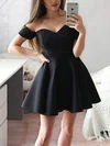 A-line Off-the-shoulder Stretch Crepe Short/Mini Homecoming Dresses #Favs020111506