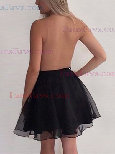 A-line Scoop Neck Tulle Short/Mini Homecoming Dresses With Beading #Favs020111535