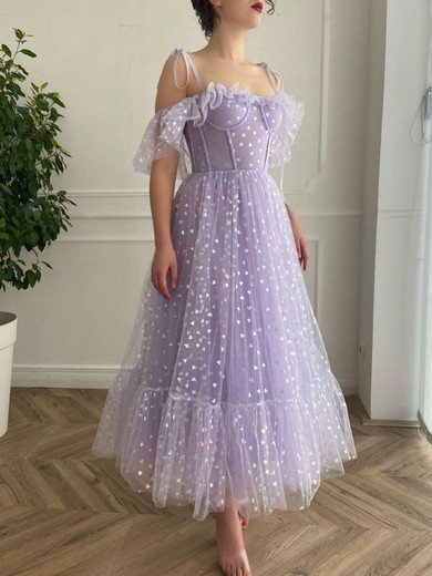 A-line Sweetheart Tulle Ankle-length Homecoming Dresses #Favs020111549