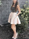 A-line Strapless Satin Short/Mini Homecoming Dresses With Pockets #Favs020111564
