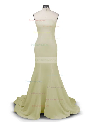 Trumpet/Mermaid Strapless Stretch Crepe Sweep Train Prom Dresses #Favs02016264