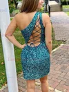 Sheath/Column One Shoulder Sequined Short/Mini Homecoming Dresses #Favs020111591