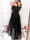 A-line Off-the-shoulder Tulle Stretch Crepe Asymmetrical Homecoming Dresses With Pockets #Favs020111600