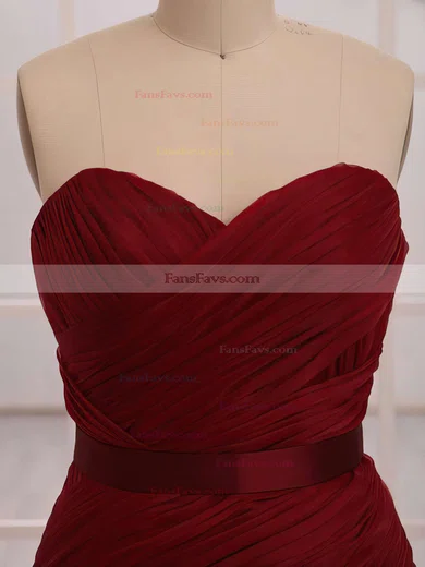 Trumpet/Mermaid Sweetheart Organza Sweep Train Sashes / Ribbons Prom Dresses #Favs020104342