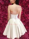 A-line Sweetheart Stretch Crepe Short/Mini Homecoming Dresses With Lace #Favs020111669