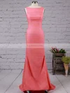 Trumpet/Mermaid Scoop Neck Silk-like Satin Sweep Train Prom Dresses #Favs02016324