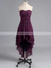 Empire Sweetheart Chiffon Asymmetrical Beading Short Prom Dresses #Favs02042216