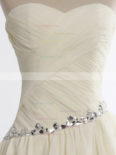 A-line Sweetheart Chiffon Asymmetrical Beading High Low Beautiful Short Prom Dresses #Favs020103611