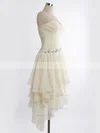 A-line Sweetheart Chiffon Asymmetrical Beading High Low Beautiful Short Prom Dresses #Favs020103611