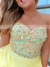 A-line Sweetheart Organza Short/Mini Homecoming Dresses With Sequins #Favs020111798