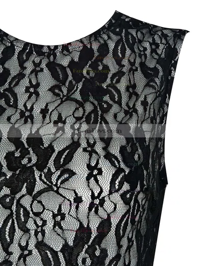 A-line Scoop Neck Lace Asymmetrical Sashes / Ribbons Prom Dresses #Favs020101207