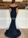 Trumpet/Mermaid Off-the-shoulder Jersey Sweep Train Prom Dresses #Favs020112839