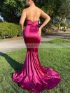 Trumpet/Mermaid Sweetheart Silk-like Satin Sweep Train Prom Dresses #Favs020113011