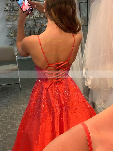 Princess V-neck Satin Floor-length Prom Dresses With Pockets #Favs020113286